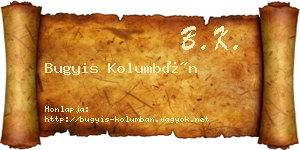 Bugyis Kolumbán névjegykártya